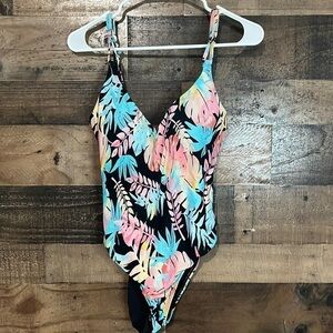 Sunsets California Tropical One Piece Swimming Suit Size M